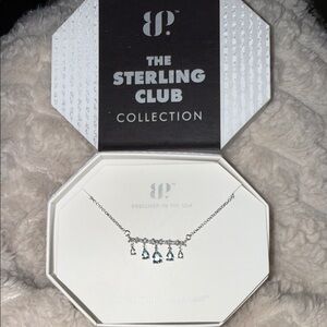 Sterling Club Silver Teardrop Drop Necklace - The Sterling Club